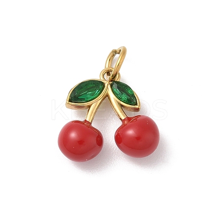304 Stainless Steel Enamel Pendants Ion Plating(IP) STAS-I349-01G-05-1