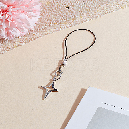 1Pc Alloy Star Mobile Straps HJEW-LP0001-76-1