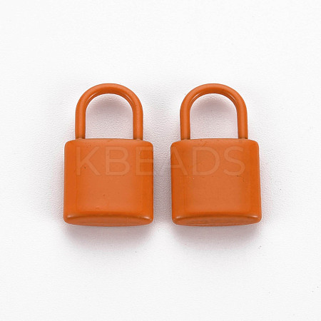 Spray Painted Alloy Pendants PALLOY-Q433-031G-RS-1