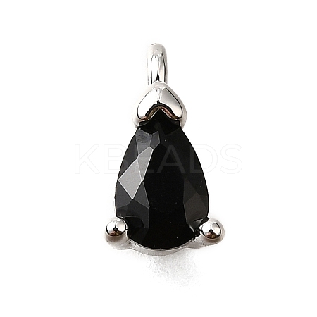 Brass Micro Pave Cubic Zirconia Pendants KK-D356-08H-P-1