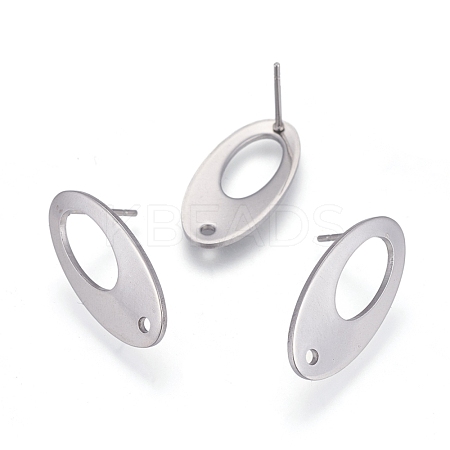 Tarnish Resistant 304 Stainless Steel Stud Earring Findings STAS-L238-072P-1