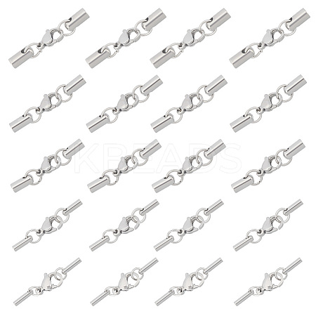Unicraftale 50 Sets 5 Styles 304 Stainless Steel Lobster Claw Clasps STAS-UN0042-01-1