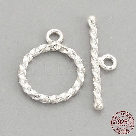 Sterling Silver Toggle Clasps X-STER-S002-62-1