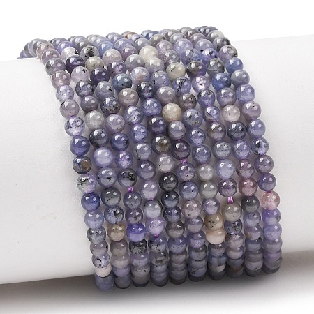 Natural Tanzanite Beads Strands G-H358-A08-3mm-01-1