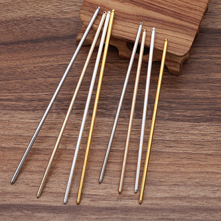 Iron Hair Stick Findings OHAR-PW0001-258KCG-1
