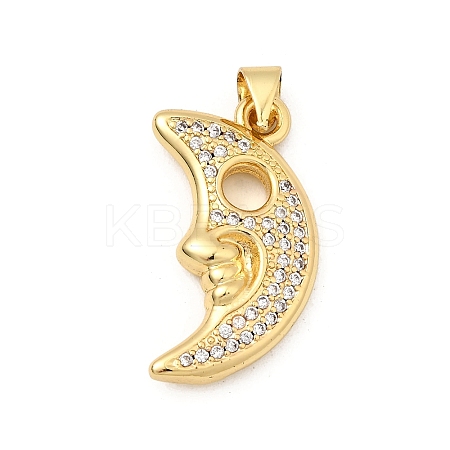 Brass Micro Pave Cubic Zirconia Pendants KK-I360-047G-1