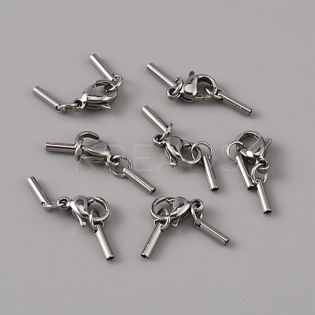 304 Stainless Steel Lobster Claw Clasps STAS-WH0044-06A-P-1