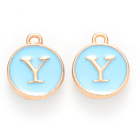Golden Plated Alloy Enamel Charms ENAM-S118-04Y-1