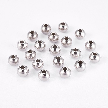 DanLingJewelry 304 Stainless Steel Rondelle Spacer Beads STAS-DL0001-01B-1