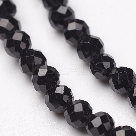 Natural Black Spinel Bead Strands X-G-P213-13-2mm-1