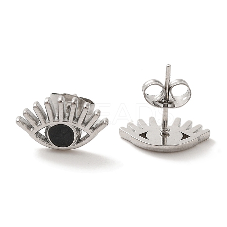 304 Stainless Steel Eye Stud Earrings EJEW-C114-17P-1