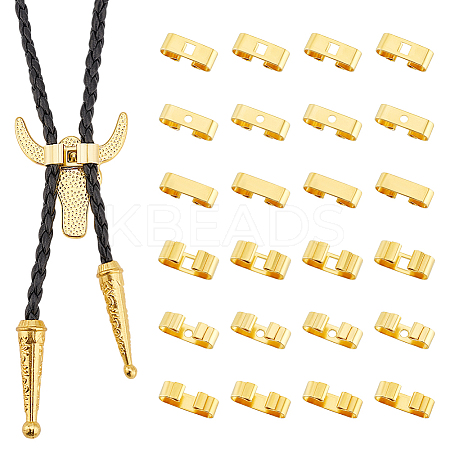 120Pcs 3 Styles Brass Bolo Tie Slides Clasp Accessories KK-PH0011-01-1