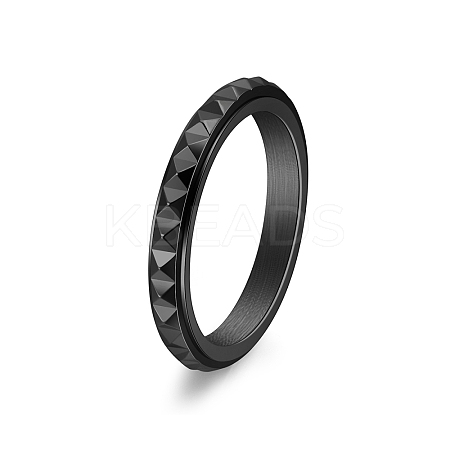 Rotatable Version Korean StyleRotatable Stainless Steel Finger Ring for Men's PW-WGAB2A4-32-1
