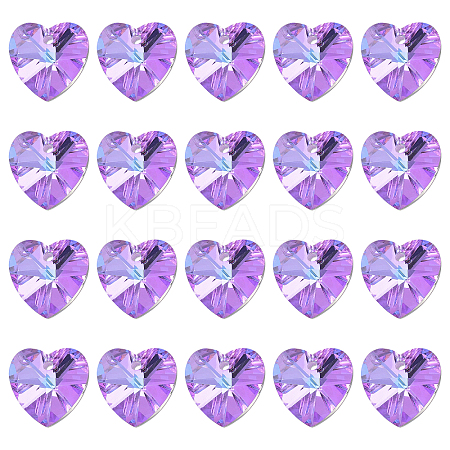 Faceted Glass Charms RGLA-SC0001-03A-1