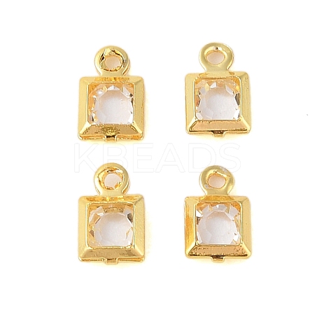 Rack Plating Brass Glass Pendants KK-S385-02G-03-1