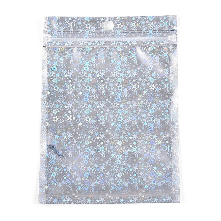 Glitter Holographic Star Plastic Packaging Yin-yang Resealable Bags OPP-N002-02C-1