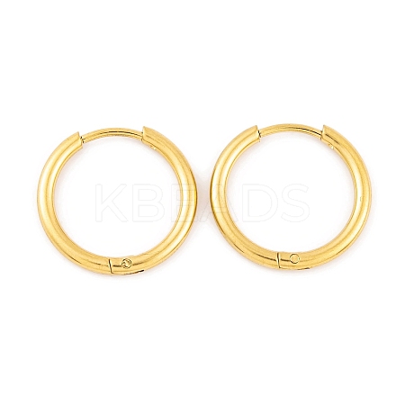 Ion Plating(IP) Round Ring 304 Stainless Steel Hoop Earrings for Women LS-EJEW-G388-02B-G-1