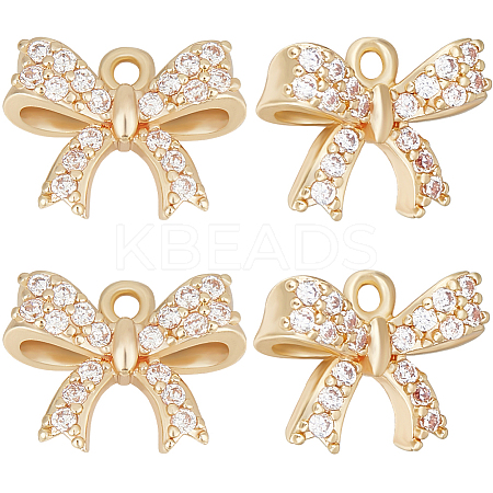 12Pcs Rack Plating Brass Micro Pave Cubic Zirconia Charms ZIRC-BBC0002-60LG-1