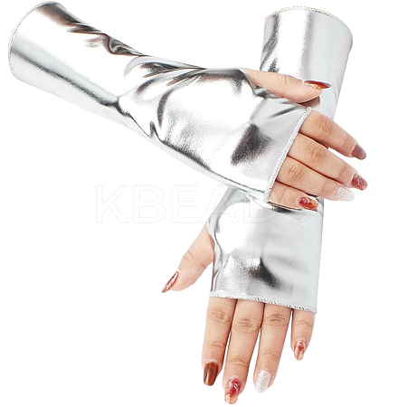 PU Leather Fingerless Gloves AJEW-WH20018-116B-1