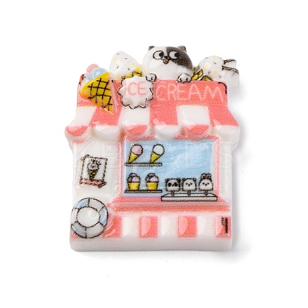 Ice Cream Cart Opaque Resin Store Decoden Cabochons LS-CRES-Z008-02A-1