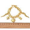 304 Stainless Steel Bowknot Link Chain Multi-strand Bracelets BJEW-G758-01G-5
