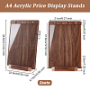 A4 Acrylic Price Display Stands ODIS-WH0086-718-2