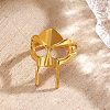 304 Stainless Steel Open Cuff Rings for Women RJEW-K303-07G-1