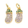 Brass Micro Pave Cubic Zirconia Pendants ZIRC-A023-01LG-1