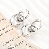 Nuggets Brass Hoop Earrings for Women EJEW-U057-06B-02P-3