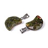 Natural Unakite Pendants G-N349-02D-P-2