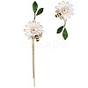 Daisy & Bee Enamel Asymmetric Earrings JE963A-1