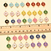 40Pcs 10 Colors Zinc Alloy Enamel Sunflower Connector Charms ENAM-FS0002-43-5