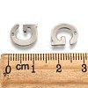 Tarnish Resistant 304 Stainless Steel Letter Charms STAS-O072-G-3