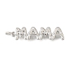 Mother's Day Brass Micro Pave Cubic Zirconia Pendants KK-V007-26P-1