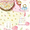 100Pcs Transparent Acrylic Flower Charms PALLOY-CJ00183-3