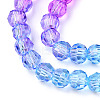 Transparent Glass Beads Strands X-GLAA-E036-07O-4