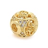 Brass Micro Pave Cubic Zirconia Beads KK-Z095-04G-08-2