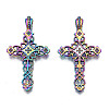 Rainbow Color Alloy Pendant Enamel Settings PALLOY-N163-146-NR-2