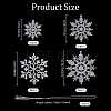 36Pcs Glitter Christmas Snowflake Plastic Hanging Ornaments HJEW-GF0001-64A-2