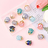 14Pcs 7 Colors UV Plating Opaque Acrylic Beads MACR-SC0002-53-7