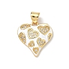 Brass Micro Pave Cubic Zirconia Pendants KK-P330-08A-G02-1