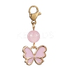 5Pcs 5 Colors Butterfly Alloy Enamel Pendant Decorations HJEW-JM01776-S-2