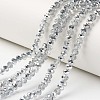 Electroplate Transparent Glass Beads Strands EGLA-A034-T3mm-M16-1