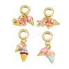 Brass Enamel European Dangle Charms KK-I352-25G-1