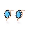 Brass Stud Earring Findings KK-S365-004B-1