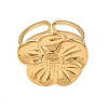 304 Stainless Steel Open Cuff Ring X-PW-WG89244-02-3