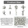 40Pcs 8 Styles Tibetan Style Alloy Pendants FIND-YW0005-67-2