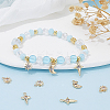 18Pcs 3 Style Brass Micro Pave Cubic Zirconia Charms KK-BBC0011-54-4