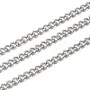Tarnish Resistant 304 Stainless Steel Curb Chains STAS-M032-4mm-51P-1