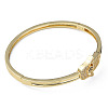 Cubic Zirconia Hamsa Hand Hinged Bangle BJEW-N012-033-3